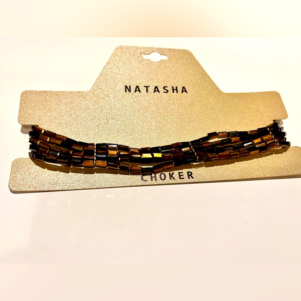 Natasha beaded choker
